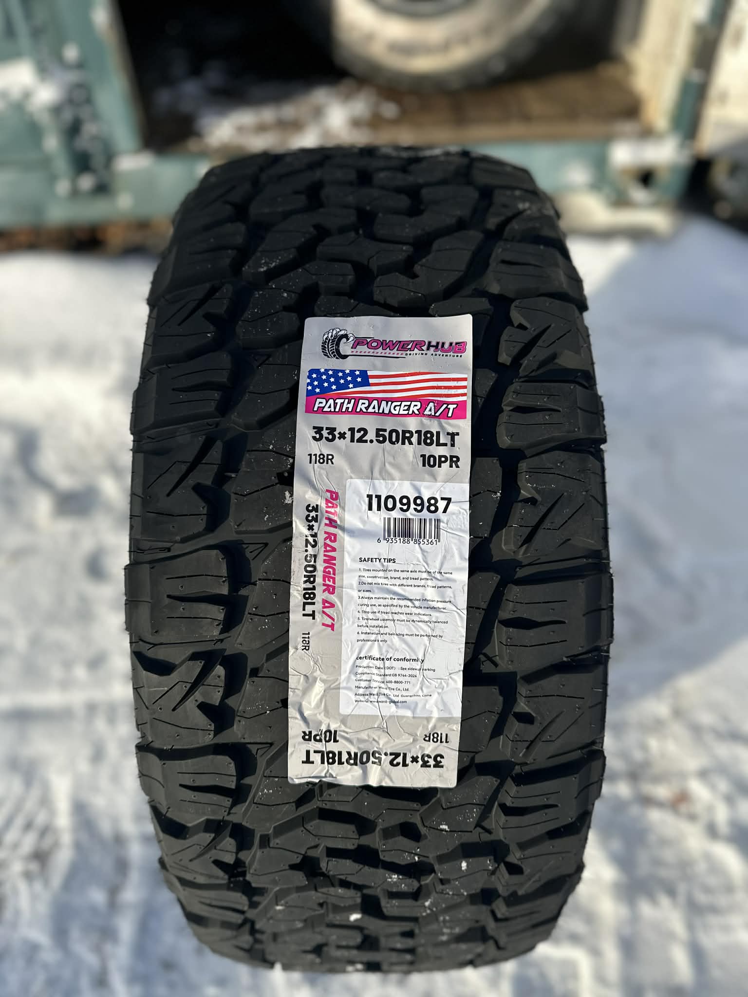 33/12.5R18 LT POWERHUB AT 10 PLY