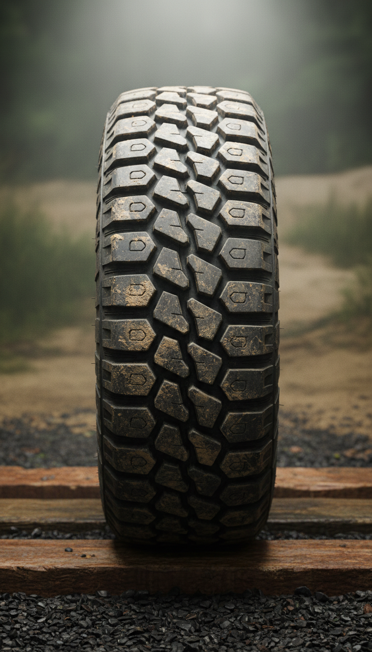Mud-terrain tire with deep lugs